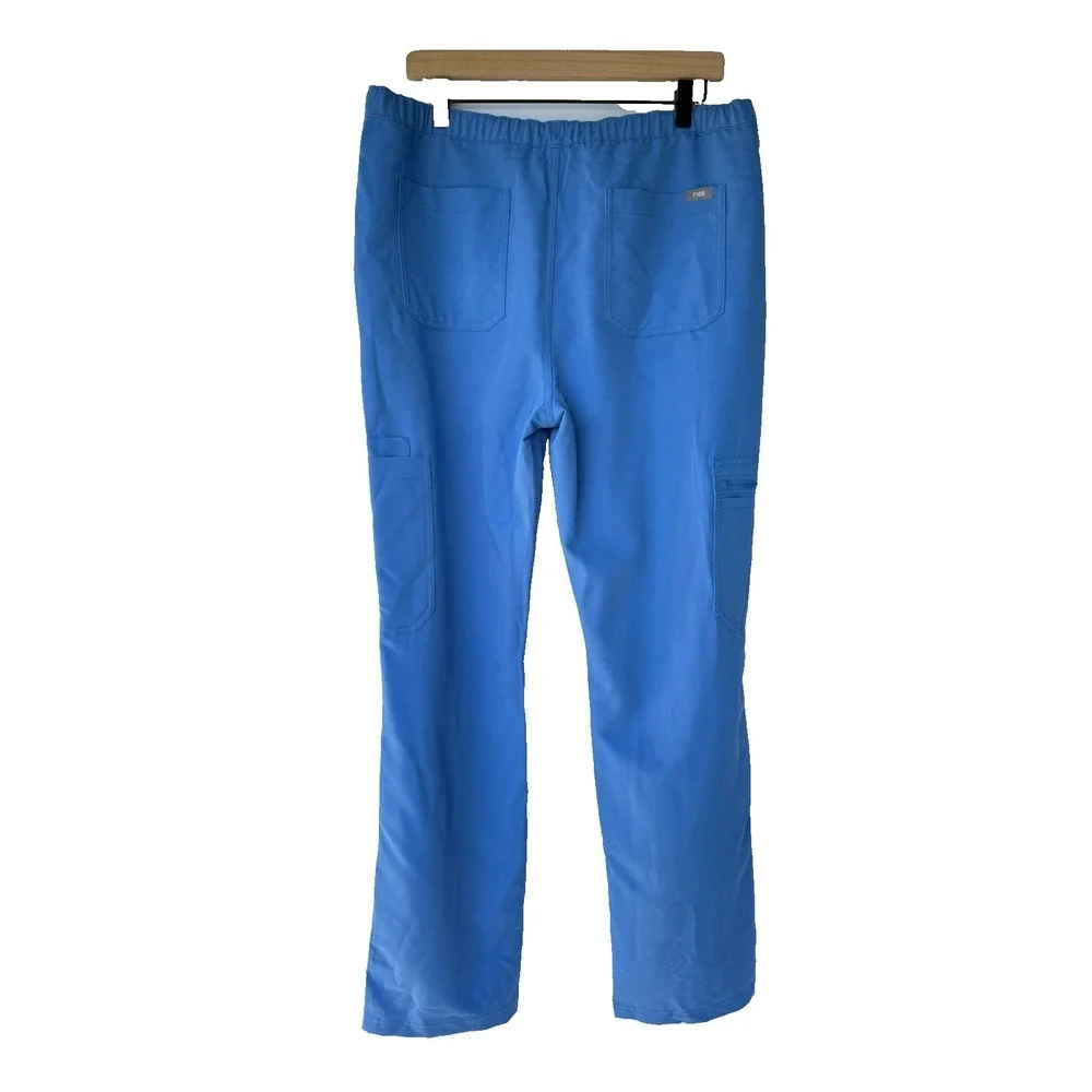 FIGS Cairo Cargo Scrub Pants L Blue Technical Collection Medical Professional